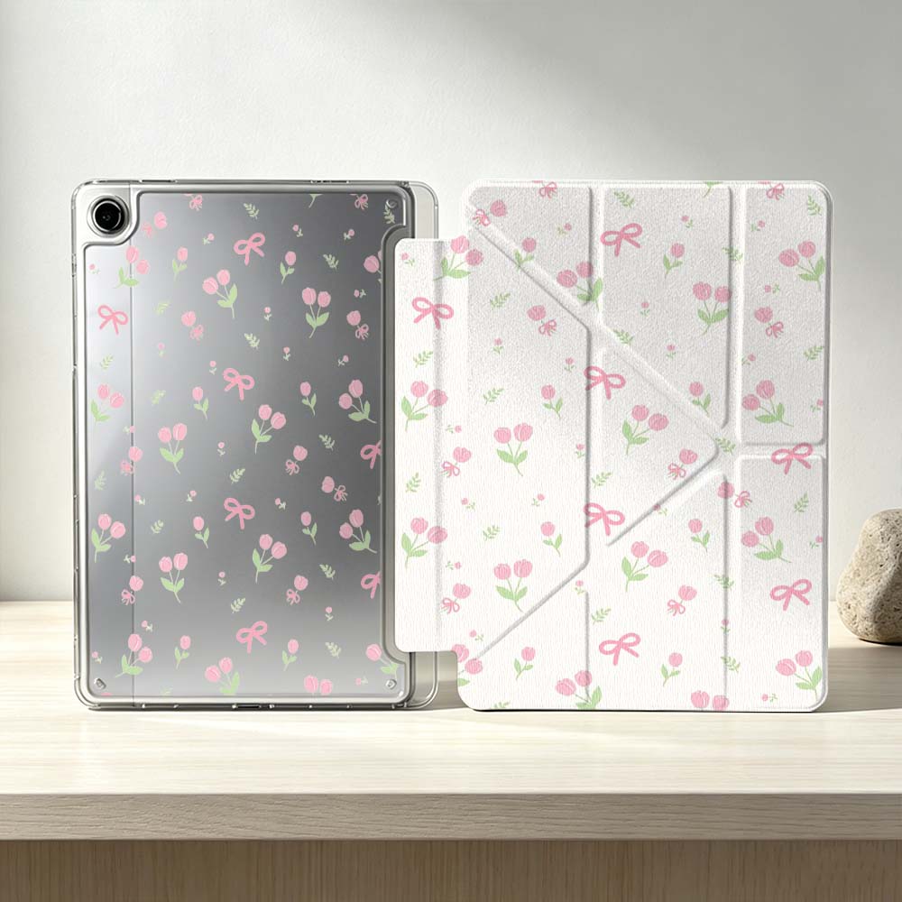 Remarkable Tablet Accessories - Pink Flower Bow Pattern For Samsung
