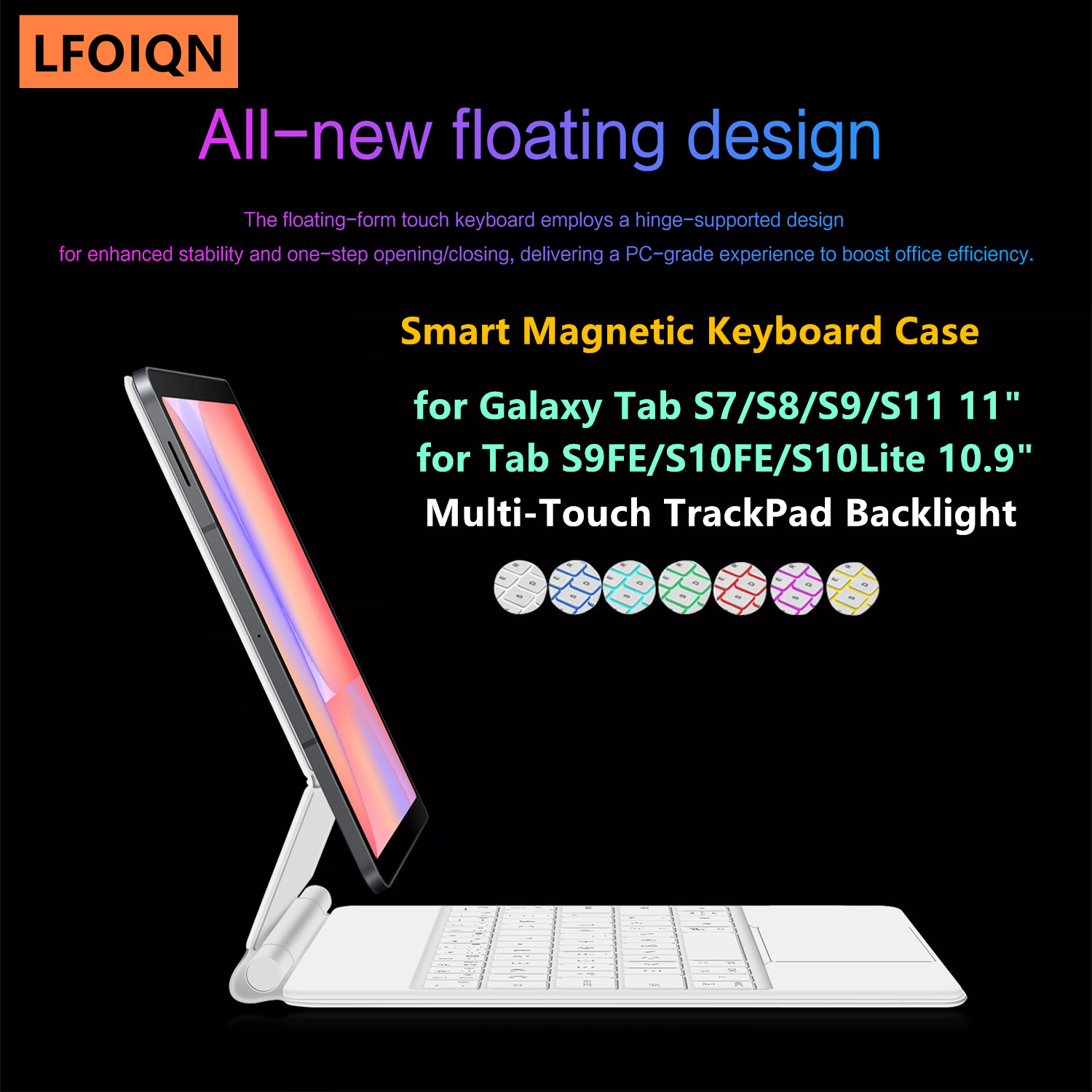 Samsung Tablet S10 Accessories - LFOIQN Magic Keyboard for Samsung Galaxy