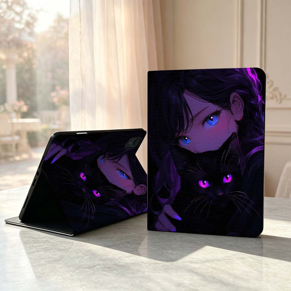 Lenovo Tablet P12 Accessories - Cartoon Cat Girl Eyes Soft For