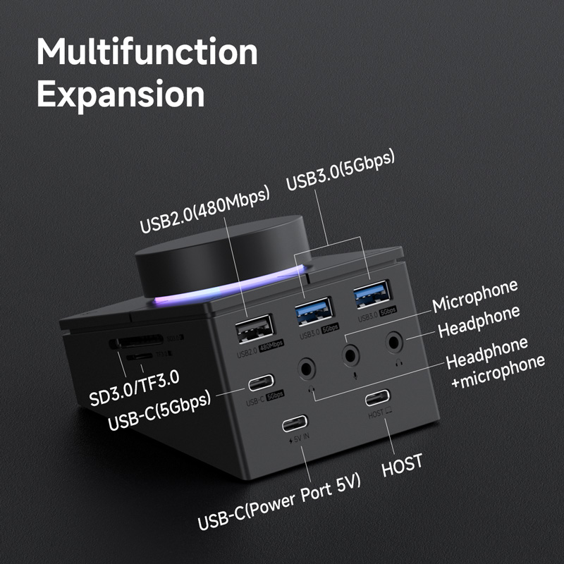Hagibis Knob USB C Hub With Sh - Usb Hub Type C 评论和价格