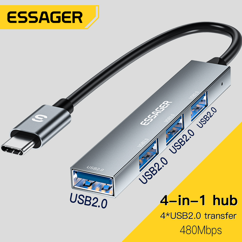 Essager 4 in 1 USB C Cable Hub - Usb Hub Type C 评论和价格