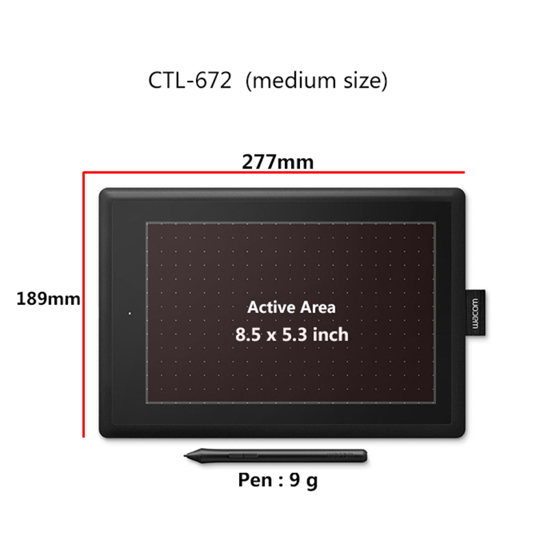 Wacom CTL-672 10.9x7.4 Ins Gra - Wacom Tablet Accessories 评论和价格