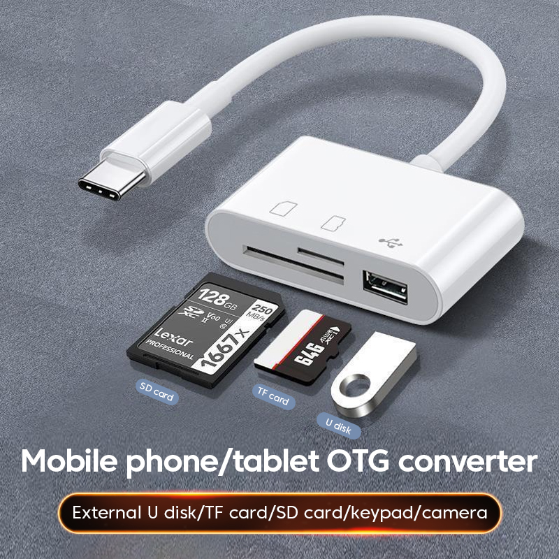 3in-1 Type-C Card Reader OTG S - Microsd Card Tablet 评论和价格