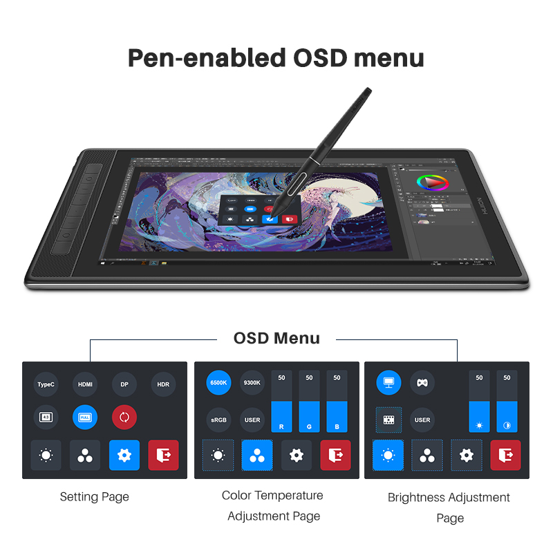 HUION KAMVAS Pro 16 2.5K QHD D - Huion Tablet Accessories 评论和价格