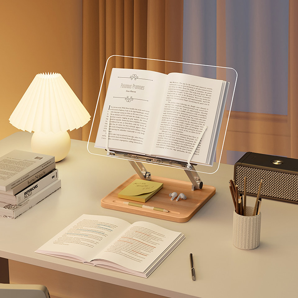 Wooden Reading Stand with Ligh - Essential Tablet Accessories 评论和价格