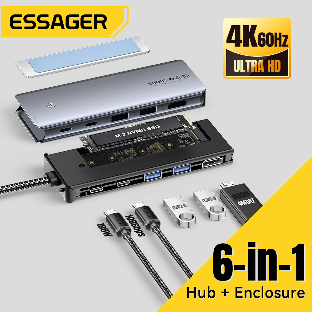 Essager USB C Hub With M.2 SSD - Usb Hub Type C 评论和价格