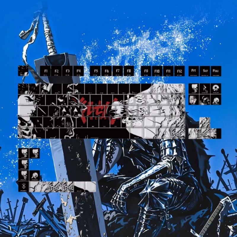 BERSERK Theme Anime Keycap 98  - Tablet Accessories For Gaming 评论和价格