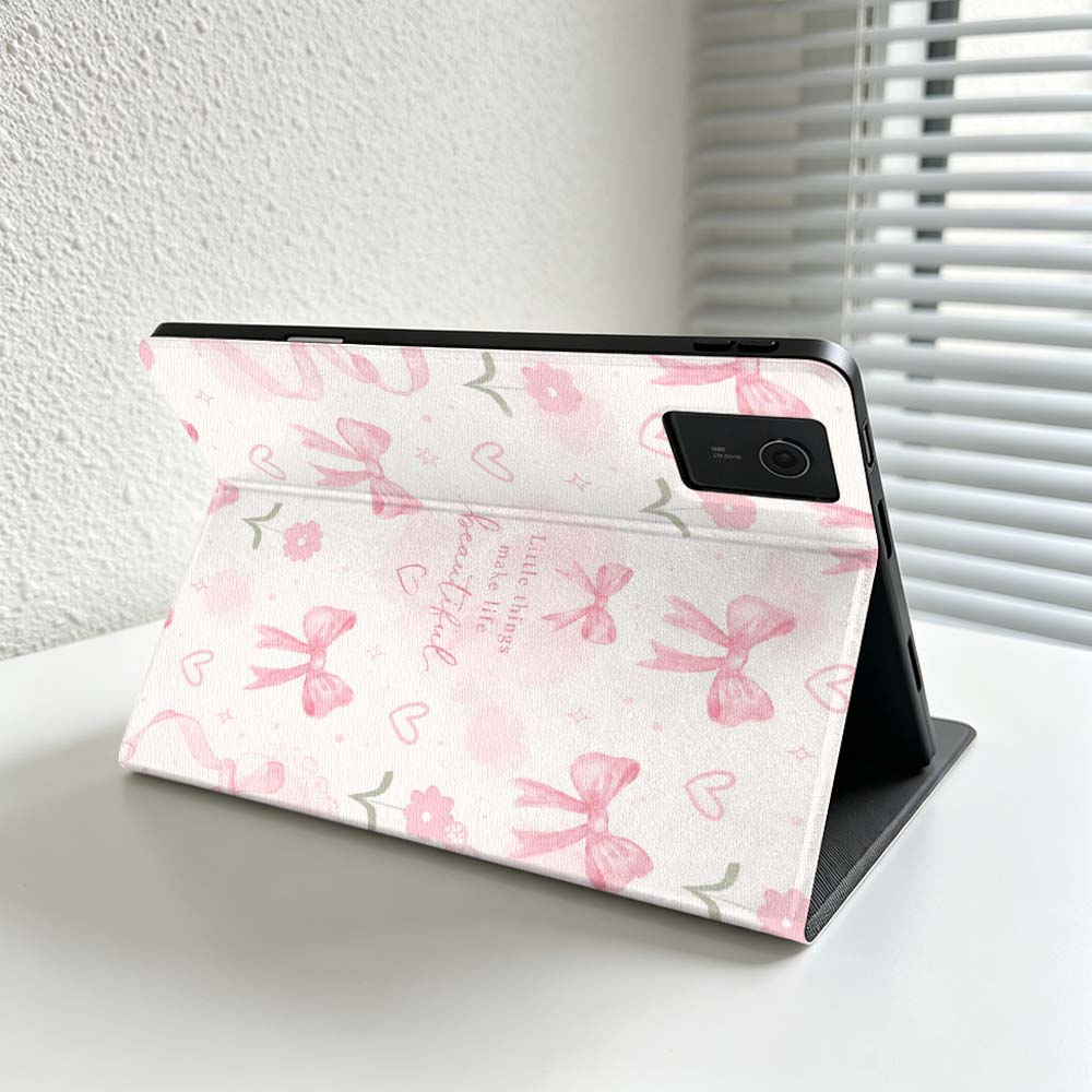 Minimalist Pink Bow Pattern Fo - Lenovo Tablet P12 Accessories 评论和价格