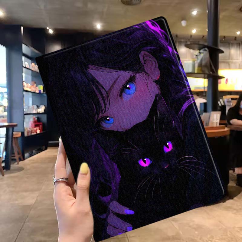 Cartoon Cat Girl Eyes Soft For - Lenovo Tablet P12 Accessories 评论和价格